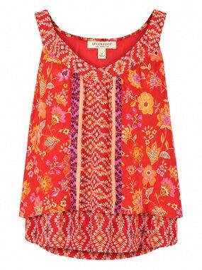 Liverpool Floral Layered Tank Blouse NWT Small